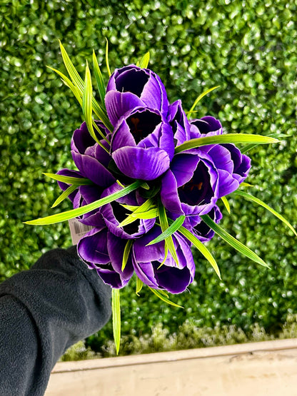 19 Inch Purple Tulip Bush