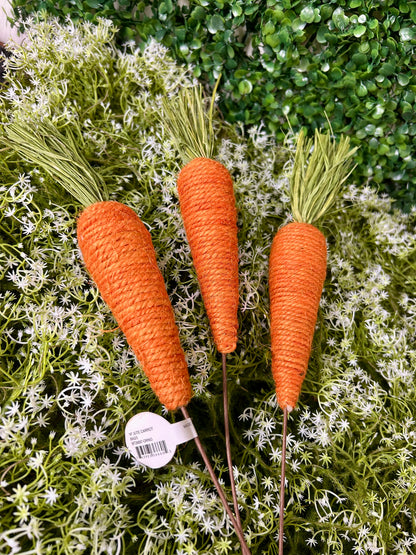 14 Inch Set Of Three Jute Carrots