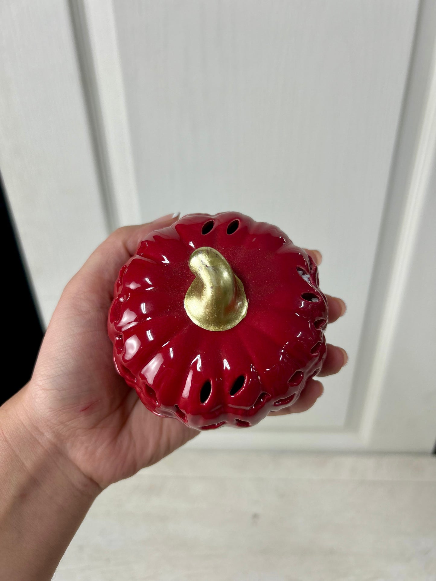 Mini Ceramic Pumpkin Rust