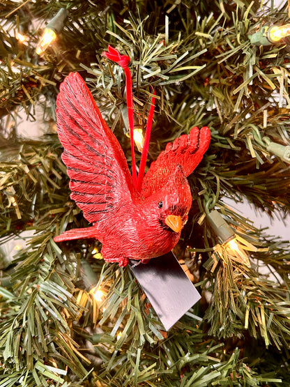 Resin Cardinal Ornaments Three Styles