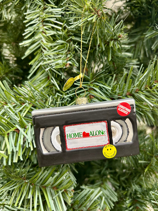 VHS Tape Glass Ornament