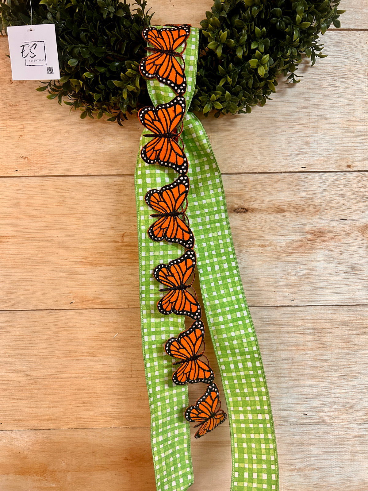 D. Stevens 2.5 Inch By 5 Yards Orange And Black Felt Embroidered Monarch Butterfly Garland