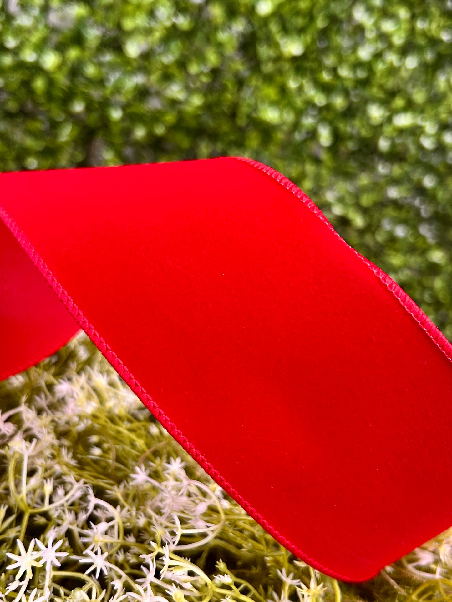 2.5 Inch By 50 Yard Red Indoor Velvet Ribbon