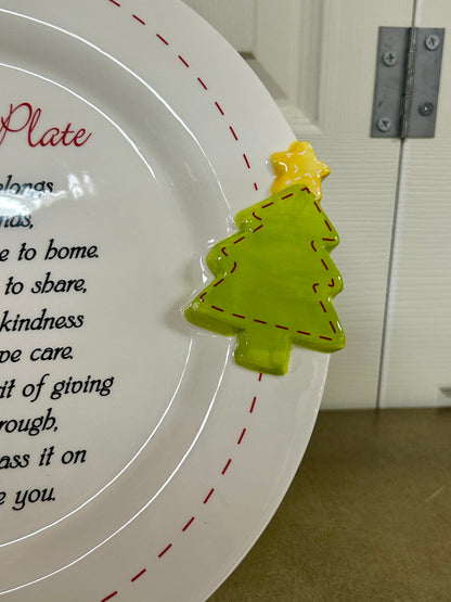 Ceramic Giving Plate With Tree