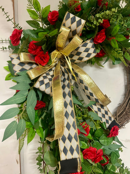 Rose And Greenery Wreath Created By Misty With Little Luxuries