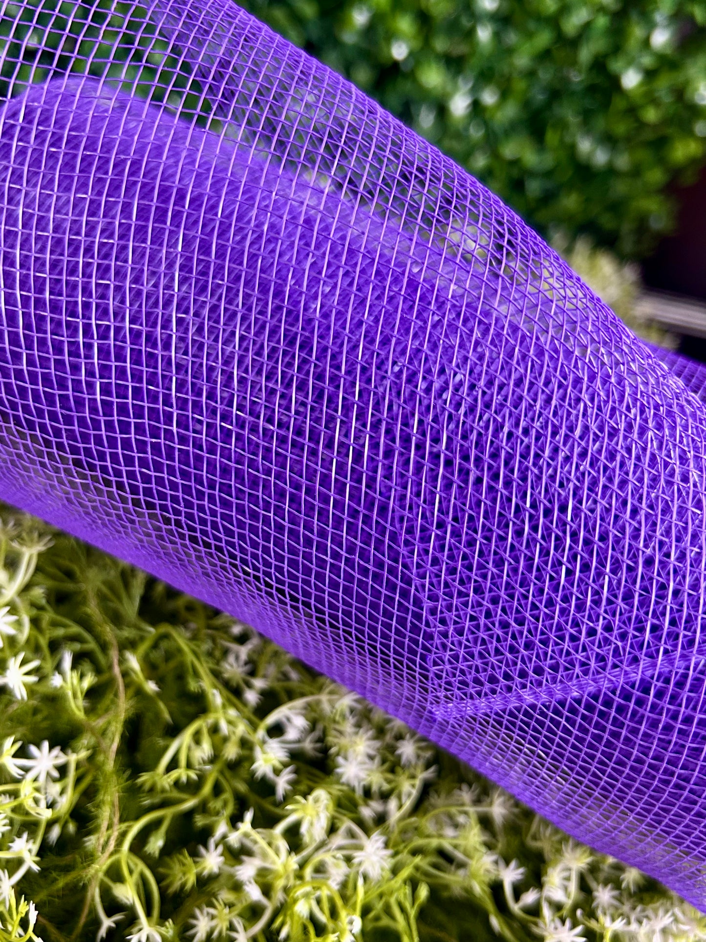 10 Inch By 10 Yards Purple Mesh