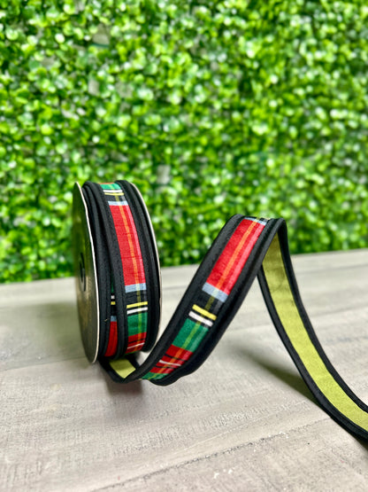 John Mark 1 Inch By 10 Yard Royal Stewart Plaid Fused Dupioni Ribbon