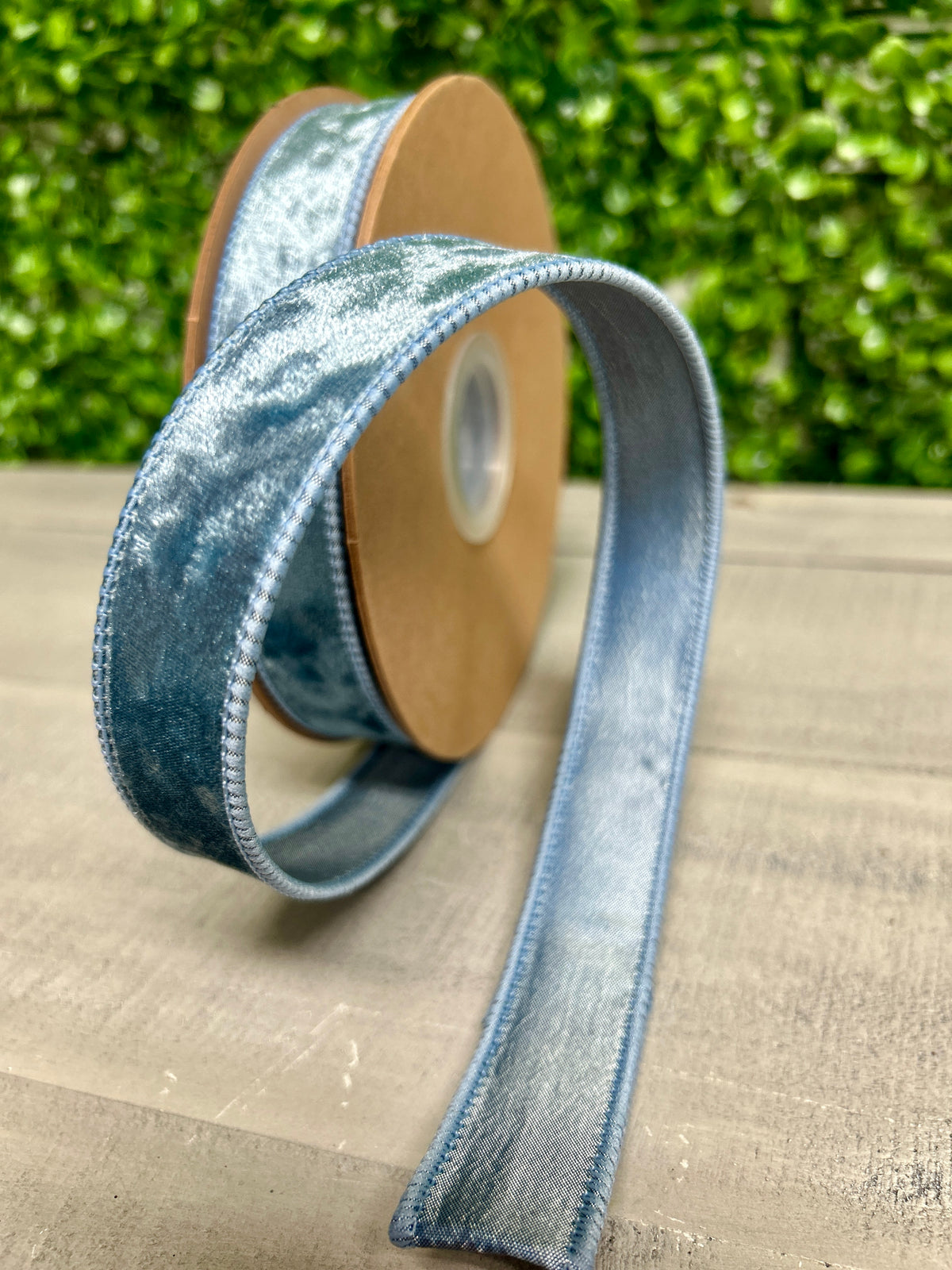 1 Inch By 10 Yard French Blue Heritage Velvet Ribbon