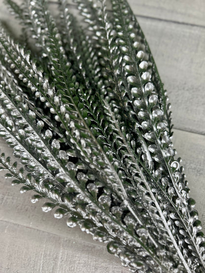 21 Inch Silver Fern Bush