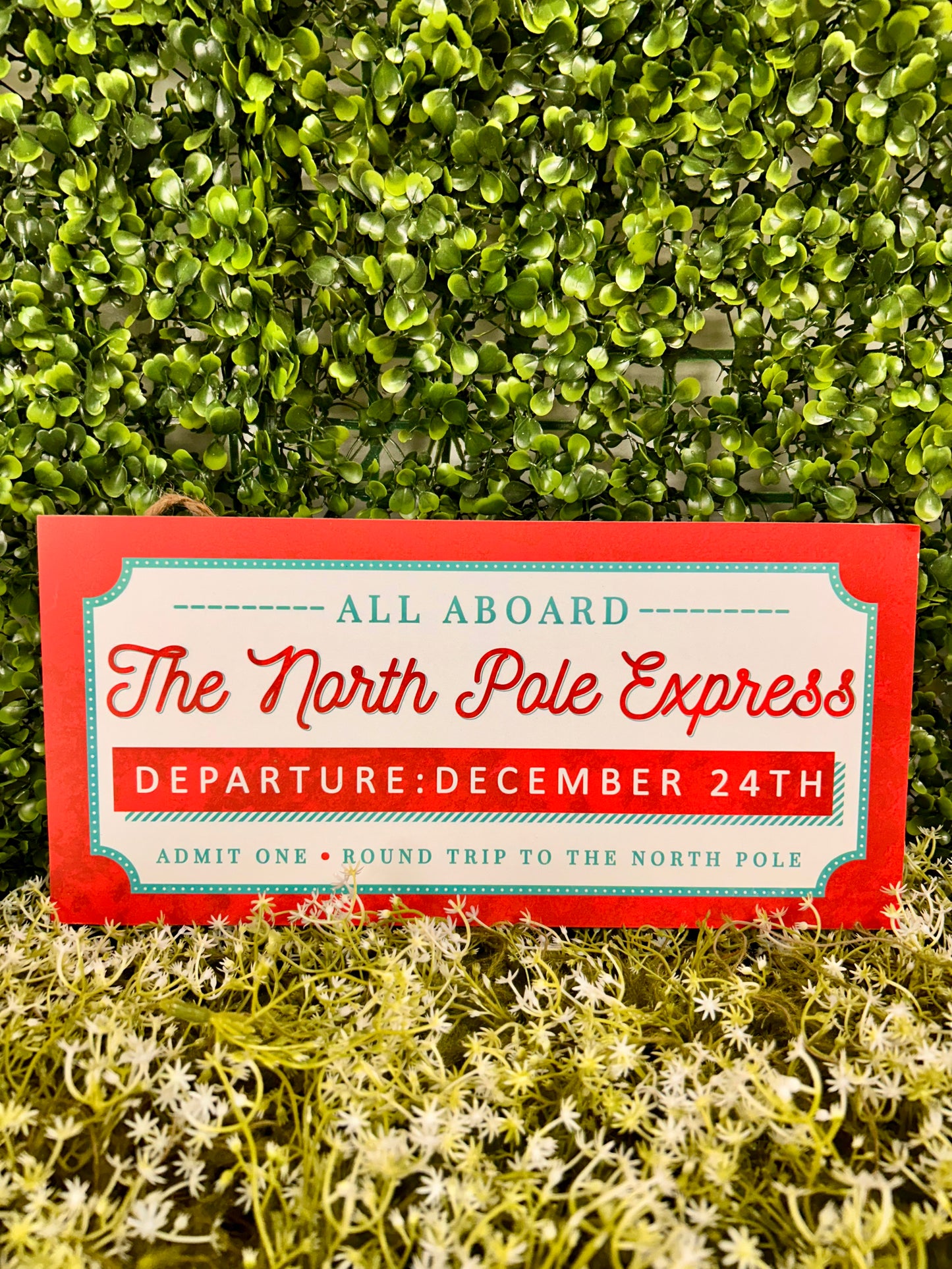 12.5 Inch The North Pole Express Wood Sign