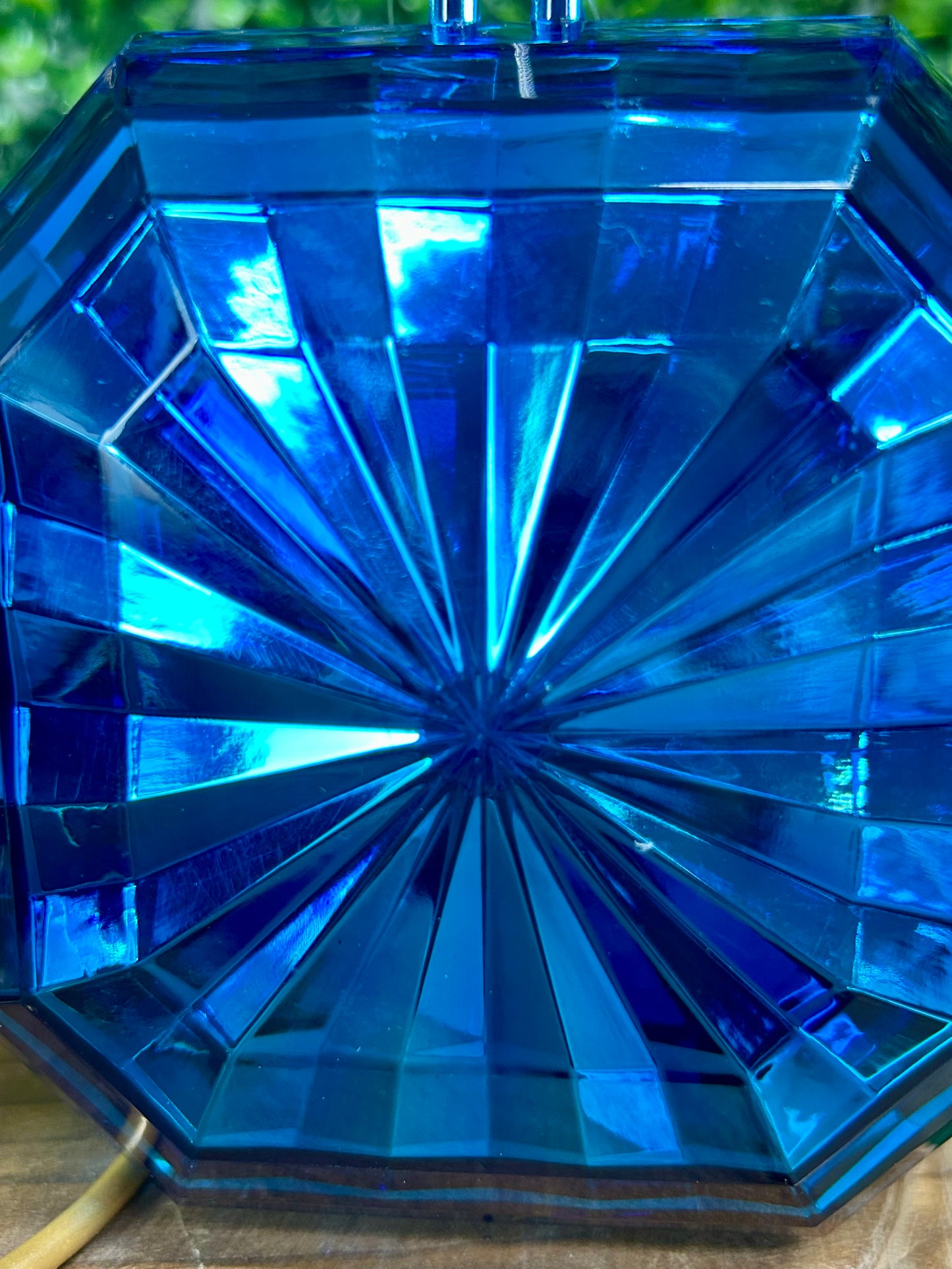 5 Inch Dark Blue Acrylic Square Diamond Ornament