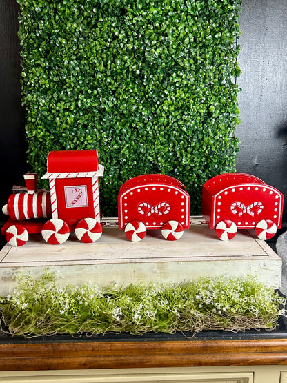 26.1 Inch Metal Holiday Candy Design Train