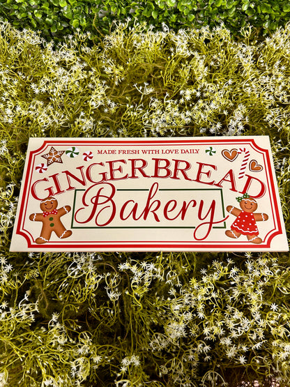 Gingerbread Bakery Wooden Sign