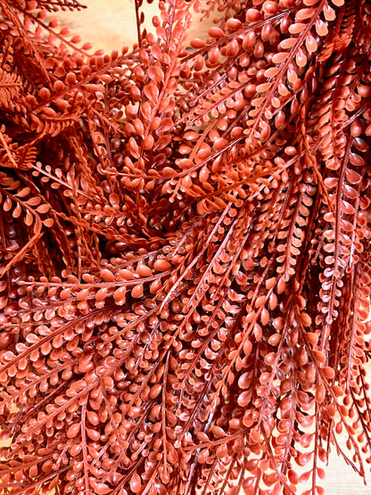 34 Inch By 28 Inch Rust Oval Bead Grass Wreath