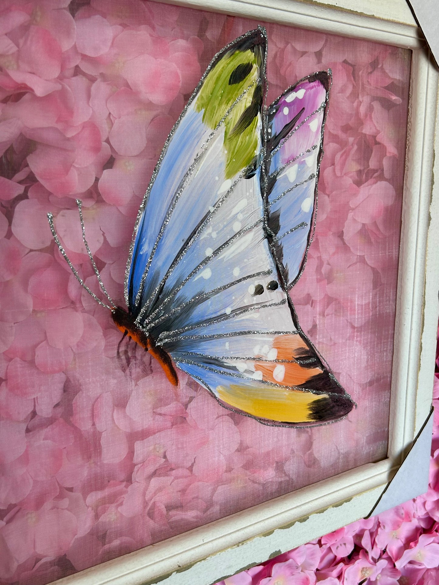 16 X 16 Inch Painted Butterfly Screen Four Styles