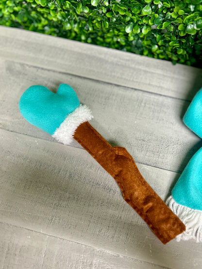 3 Piece 17 Inch Ice Blue Snowman Decor Kit