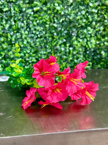14 Inch Rose Red Mini Morning Glory Bunch