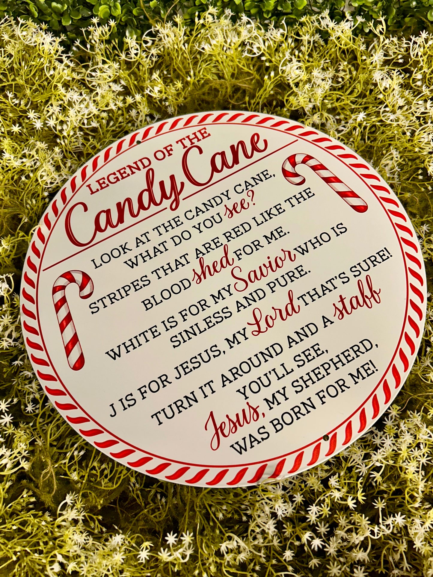 12 Inch Legend Of The Candy Cane Sign