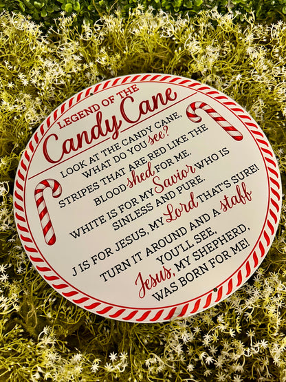 12 Inch Legend Of The Candy Cane Sign