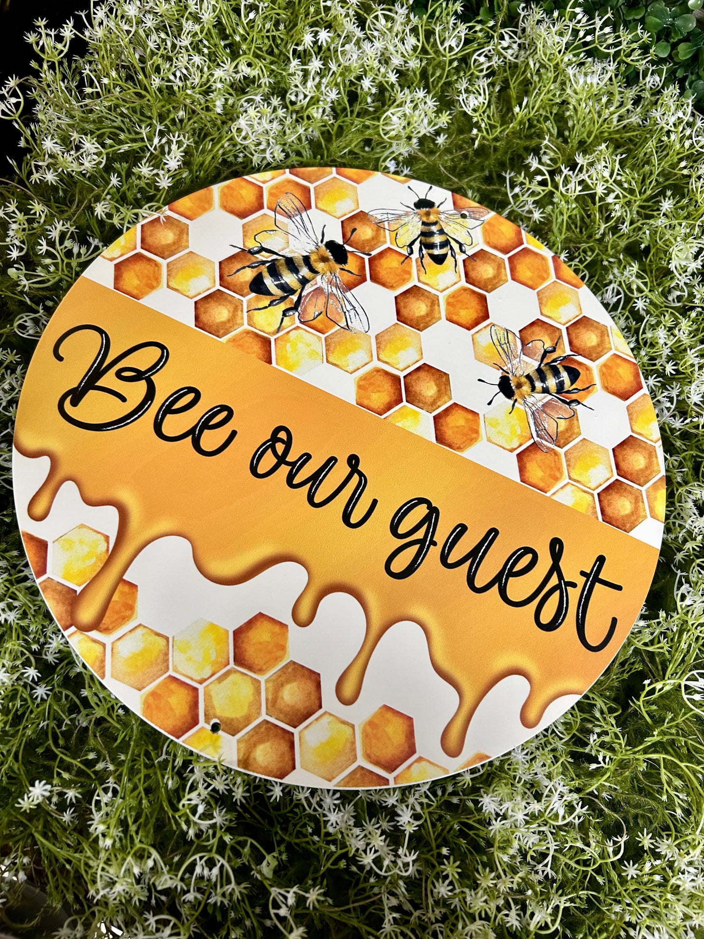 12 Inch Metal Bee Our Guest Sign