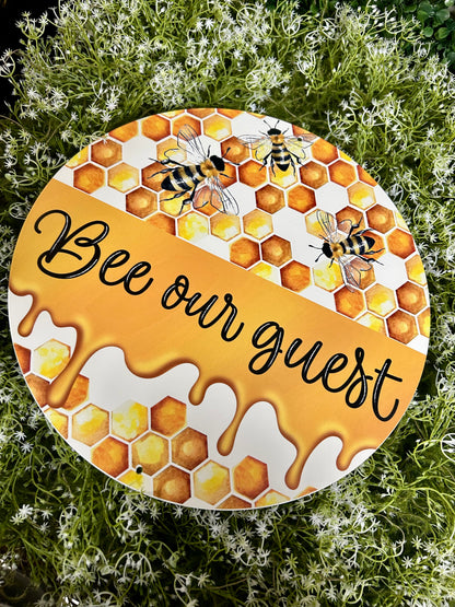 12 Inch Metal Bee Our Guest Sign