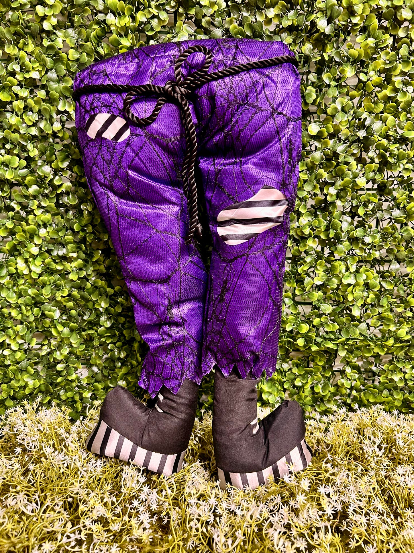 16.5 Inch Purple And Black Frankenstein Legs Decor Kit