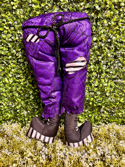 16.5 Inch Purple And Black Frankenstein Legs Decor Kit
