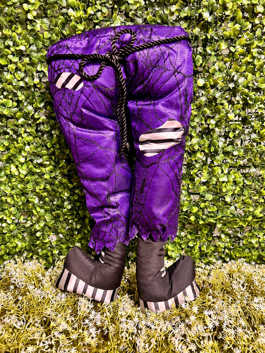 16.5 Inch Purple And Black Frankenstein Legs Decor Kit
