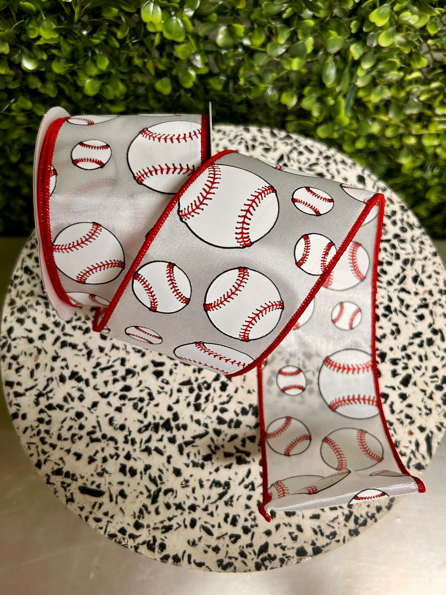 2.5 Inch By 10 Yard Baseball Ribbon
