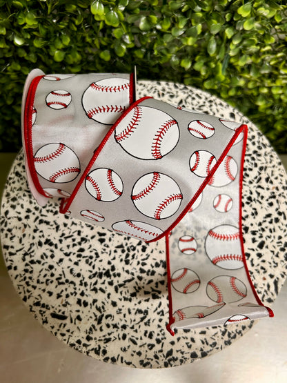 2.5 Inch By 10 Yard Baseball Ribbon