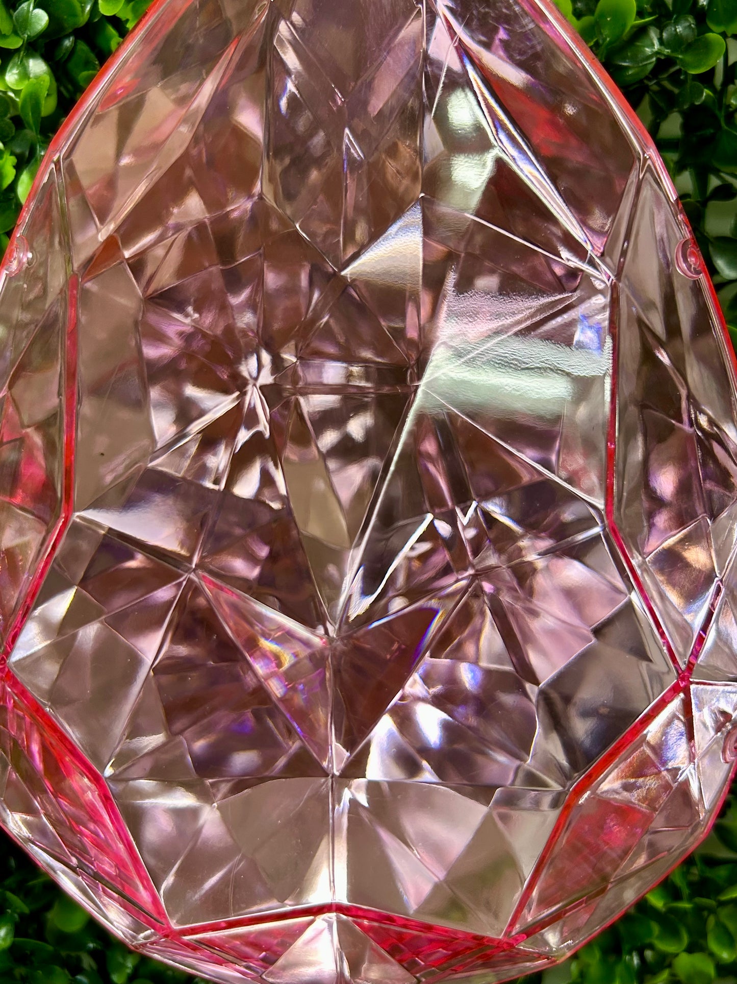 9 Inch Pink Acrylic Rain Drop Diamond Ornament