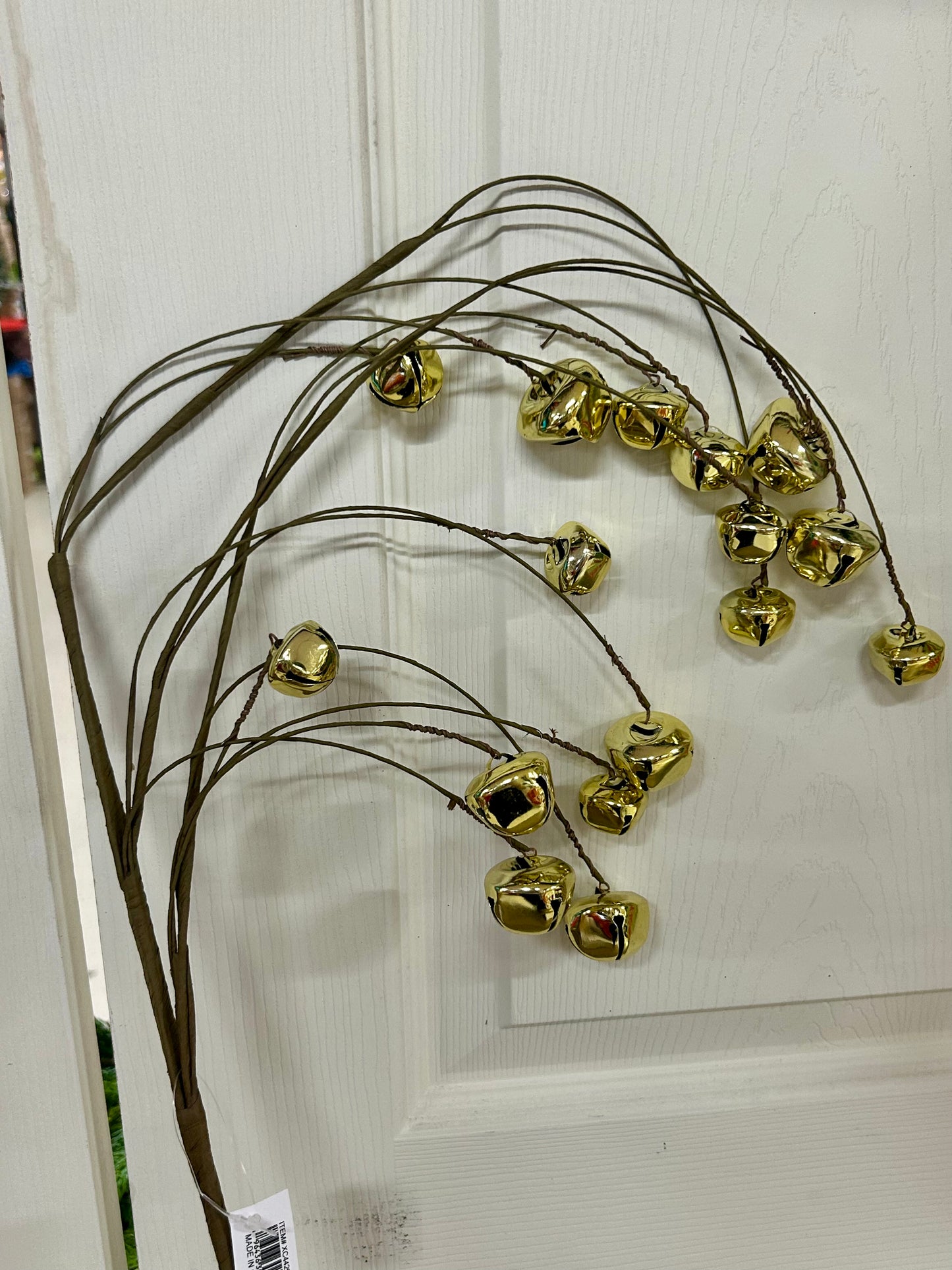 34 Inch Shiny Gold Jingle Bell Hanging Spray
