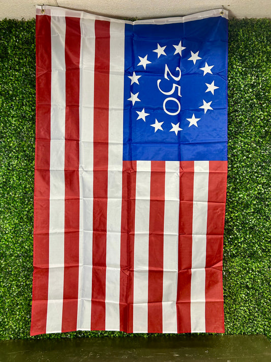 3 Foot By 5 Foot Betsy Ross Style America's 250th Anniversary Flag