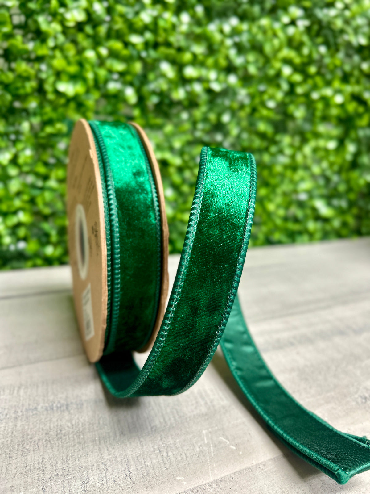1 Inch By 10 Yard Hunter Green Heritage Velvet Ribbon