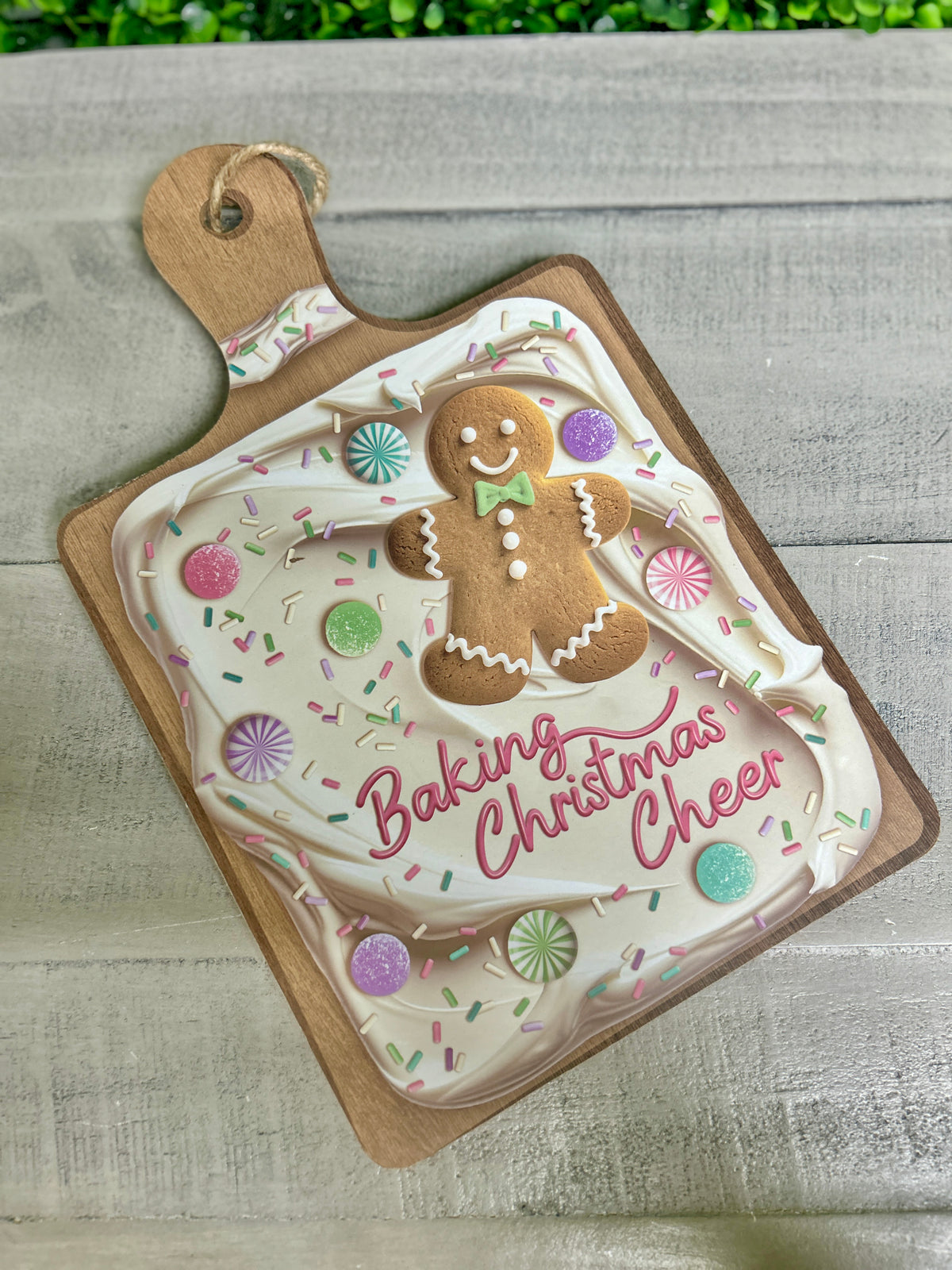 12 Inch Pastel Baking Christmas Cheer Wood Sign