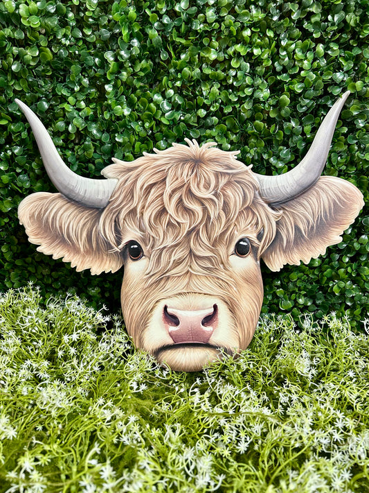 15.5 Inch Highland Cow Sign