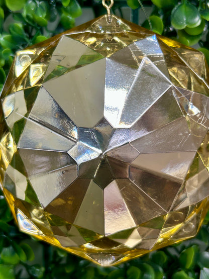 4 Inch Gold Acrylic Octagon Diamond Ornament