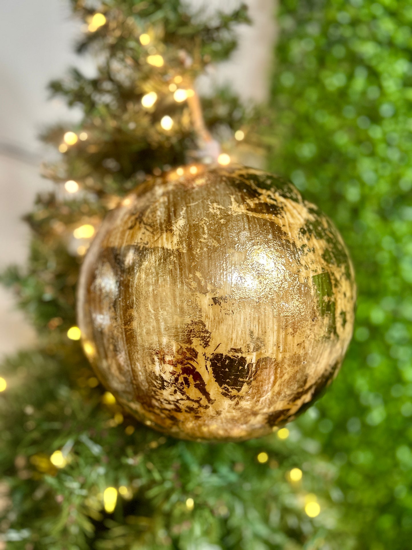 10 Inch Gold Ball Ornament