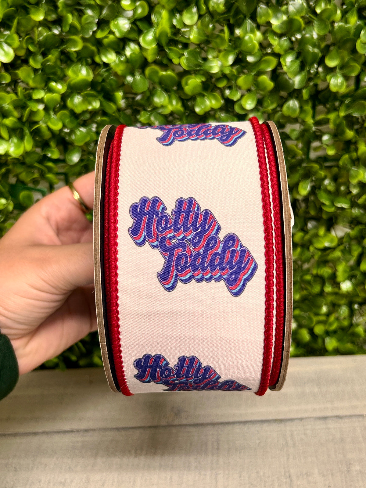 2.5 Inch By 10 Yard Hotty Toddy Fused Dupioni Backed Wired Edge Ribbon