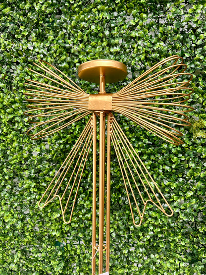 Metal Gold Standing Bow Candle Holder