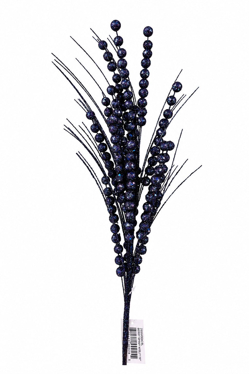 28" Dark Blue Glitter Berry Spray