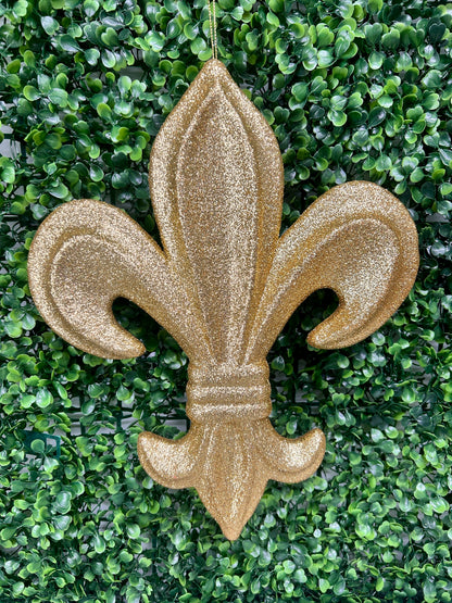 13 Inch Gold Fluer De Lis With Hanger