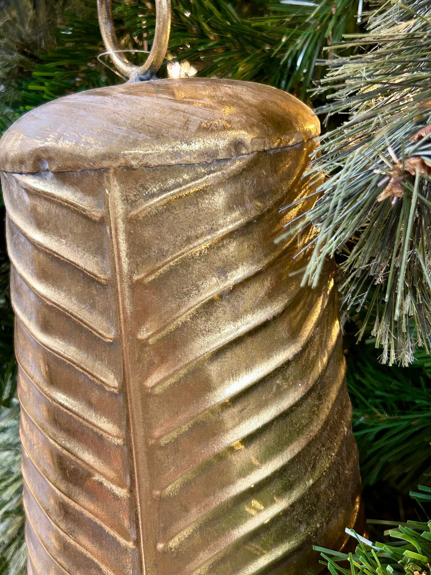 11 Inch Gold Metal Bell Ornament