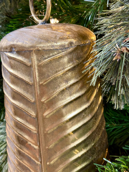 11 Inch Gold Metal Bell Ornament