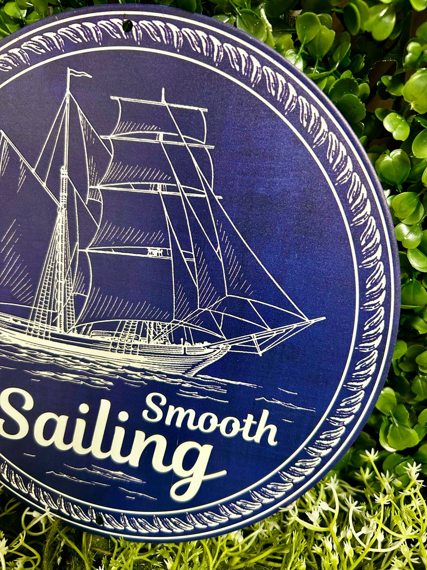 8 Inch Metal Smooth Sailing Sign