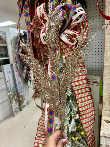 31 Inch Champagne Ice Pampas Spray