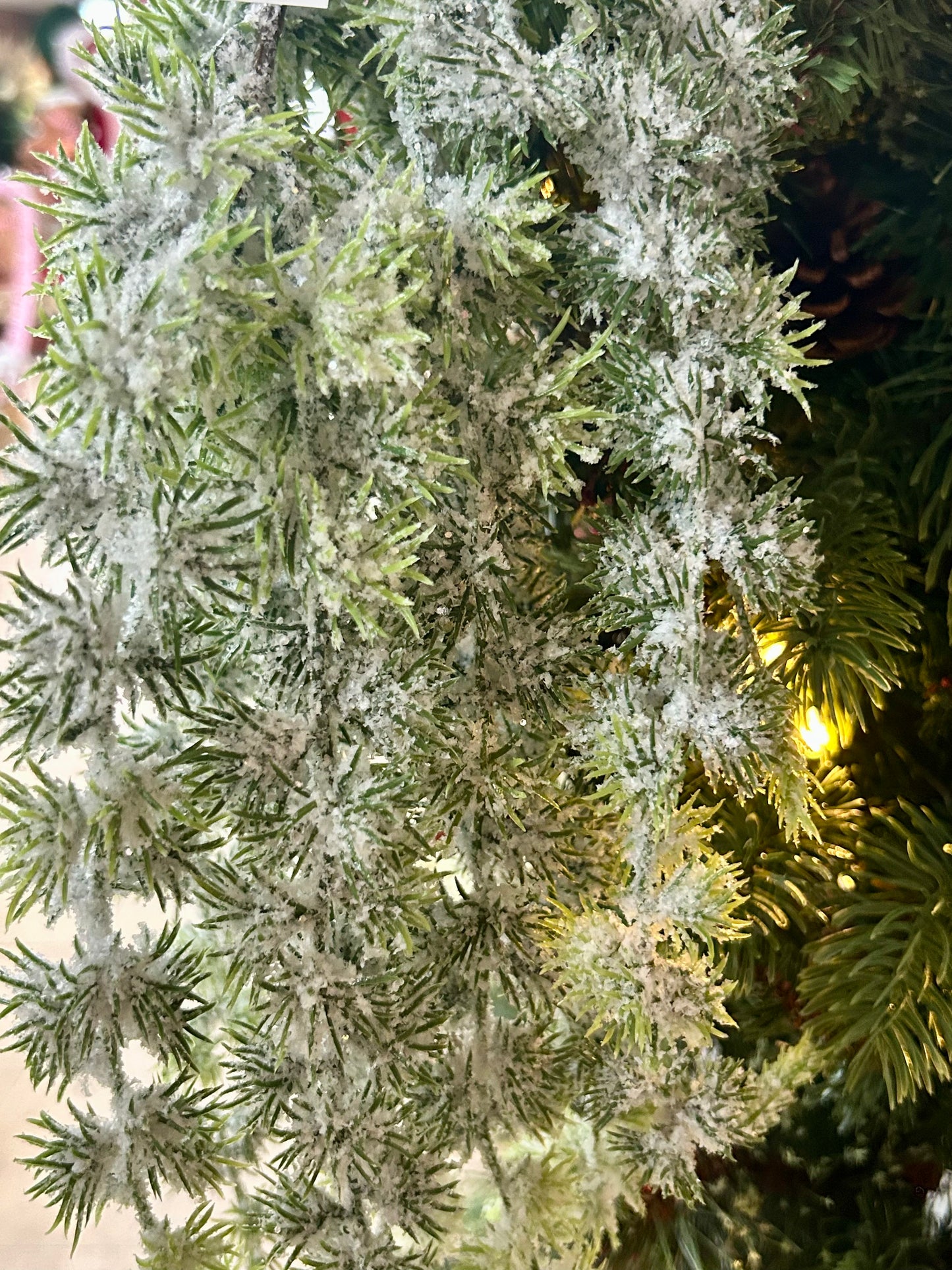 46 Inch Hanging Snow Pine Spray