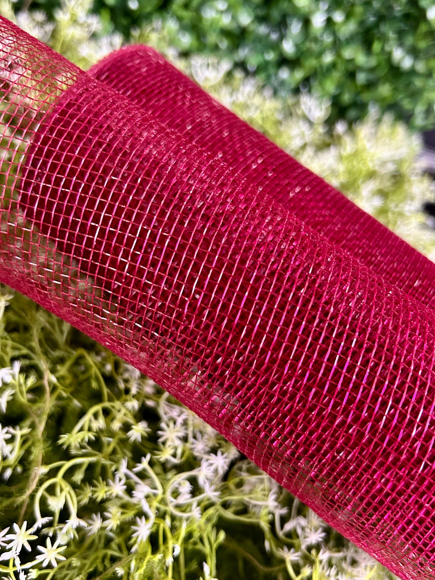 10 Inch By 10 Yard Burgundy Mesh