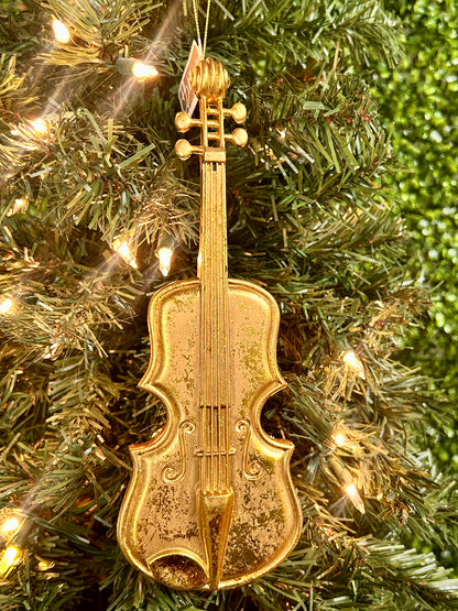 9.5 Inch - 10 Inch Gold Music Instrument Ornament Three Styles