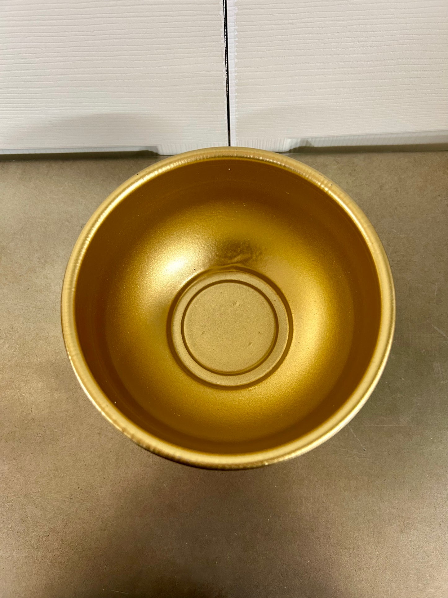 6 Inch All Gold Round Metal Urn